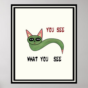 Groene kattenslang poster