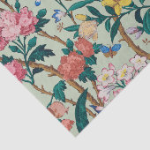 Groene katteplank Floral Girly Monogram Tissuepapier (Detail)