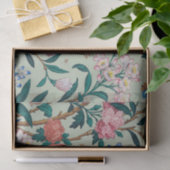 Groene katteplank Floral Girly Monogram Tissuepapier (Geschenk)