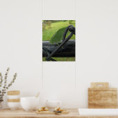 Groene Katydid op Zwarte Omheining Poster (Keuken)