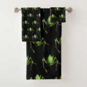 Groene Katydid Pattern Bath Towel set Bad Handdoek (Insitu)
