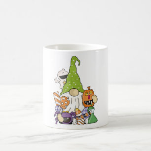 Groene Kawaii Halloween Kabouter Cartoon Illustrat Koffiemok