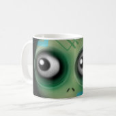 Groene Kawaii Monster Koffiemok (Voorkant links)