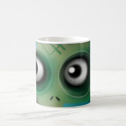 Groene Kawaii Monster Koffiemok (Center)