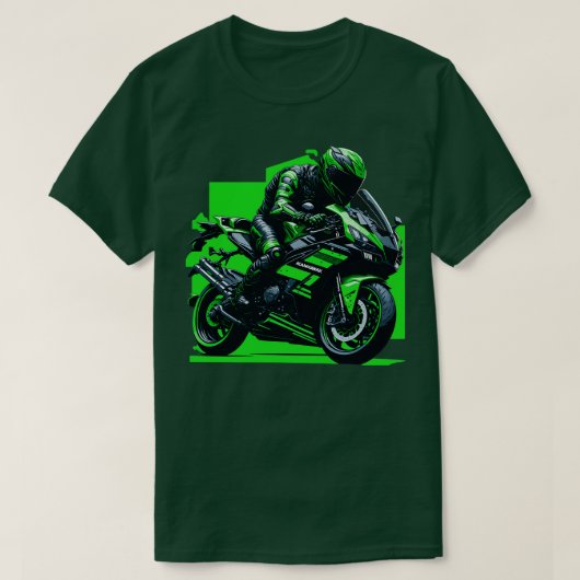 Groene Kawasaki ZX10R T-shirt (Design voorkant)