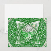 Groene Keltische Bloem Hart Chakra Heilige Geometr Briefkaart (Voorkant / Achterkant)