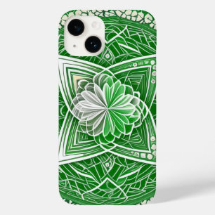 Groene Keltische Bloem Hart Chakra Heilige Geometr Case-Mate iPhone 14 Hoesje