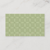 Groene Keltische Custom Wedding Gift Registry Kaar Informatiekaartje (Achterkant)