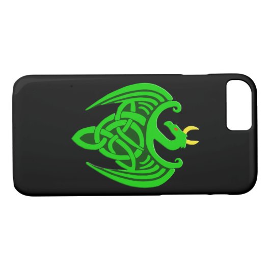Groene Keltische draak iPhone 7/8 Hoesje (Achterkant (Horizontaal))