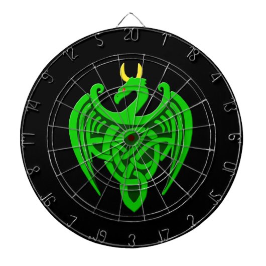 Groene Keltische dragon-dartboard Dartbord (Voorkant)