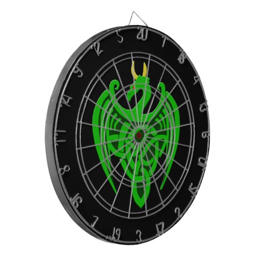 Groene Keltische dragon-dartboard Dartbord (Voorkant Links)