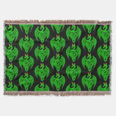 Groene Keltische Dragon Throw Blanket Deken (Voorkant)