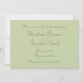 Groene Keltische Foto Save the Date Aankondiging (Achterkant)