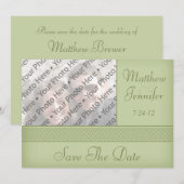 Groene Keltische Foto Save the Date Aankondiging (Voorkant / Achterkant)