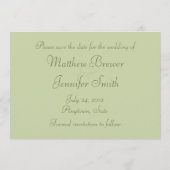 Groene Keltische Foto Save the Date Aankondiging (Achterkant)