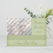 Groene Keltische Foto Save the Date Aankondiging (Staand voorkant)