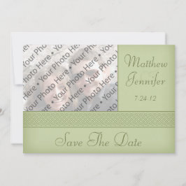 Groene Keltische Foto Save the Date Aankondiging