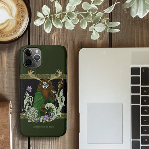 Groene Keltische Geweien Man Case-Mate iPhone Case