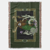 Groene Keltische Geweien Man Deken (Voorkant Verticaal)