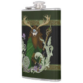 Groene Keltische Geweien Man  Heupfles (Links)