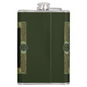 Groene Keltische Geweien Man  Heupfles (Achterkant)