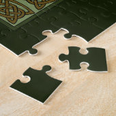 Groene Keltische Geweien Man Legpuzzel (Zijkant)