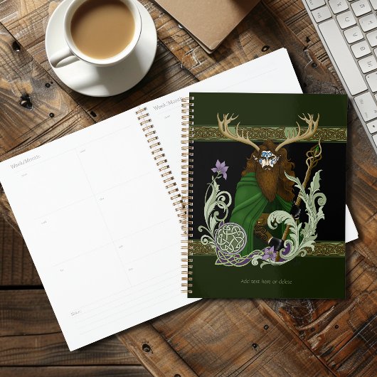 Groene Keltische Geweien Man Planner