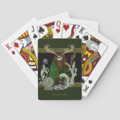 Groene Keltische Geweien Man Pokerkaarten (Achterkant)