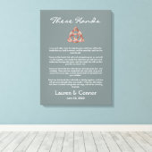 Groene Keltische Ierse bruiloft geloften Handfaste Canvas Afdruk (Insitu (Houten vloer))