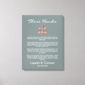 Groene Keltische Ierse bruiloft geloften Handfaste Canvas Afdruk (Voorkant)