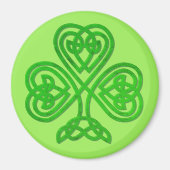 Groene Keltische klaver Ierse magneet (Voorkant)