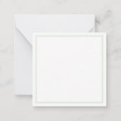 GROENE KELTISCHE KNOOP 2,5" Vierkante Platte Nota Notitiekaartje (Achterkant)