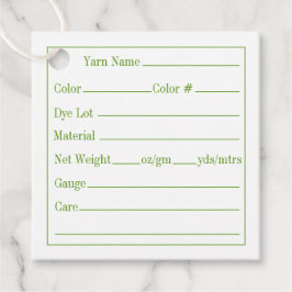 GROENE KELTISCHE KNOOP 2"Vierkante Garen Labels