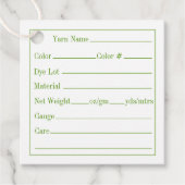 GROENE KELTISCHE KNOOP 2"Vierkante Garen Labels (Voorkant)