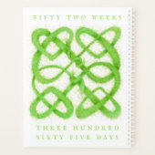 GROENE KELTISCHE KNOOP 8.5x11 Planner / Kalender (Achterkant)