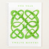 GROENE KELTISCHE KNOOP 8.5x11 Planner / Kalender (Voorkant)