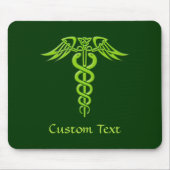 Groene Keltische Knoop Caduceus Muismat (Voorkant)