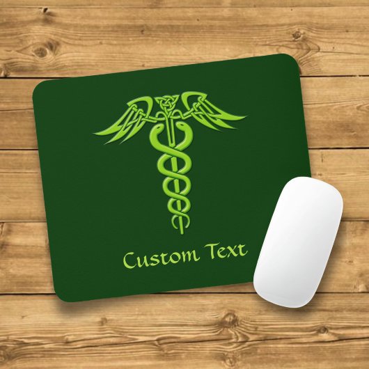 Groene Keltische Knoop Caduceus Muismat