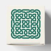 Groene Keltische knoop Claddagh Ierse bruiloft Dan Bedankdoosjes (Bovenkant)