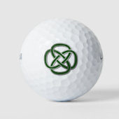 Groene Keltische Knoop Golfballen (Voorkant)