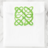 GROENE KELTISCHE KNOOP Grote vierkante Stickers (Tas)