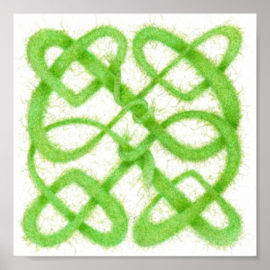 GROENE KELTISCHE KNOOP Posterprint Poster (Voorkant)