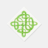 GROENE KELTISCHE KNOOP Standaard Cocktail Papier S Servet (Hoek)