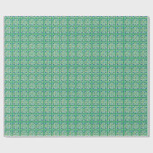 Groene Keltische Knoop Stone Mozaïek Cadeaupapier (Vlak)