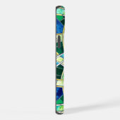 Groene Keltische Knoop Stone Mozaïek iPhone Hoesje (Rechterkant)