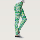 Groene Keltische Knoop Stone Mozaïek Leggings (Rechts)