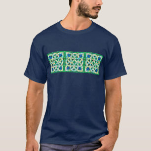 Groene Keltische Knoop Stone Mozaïek T-shirt