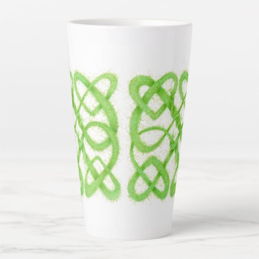 GROENE KELTISCHE KNOOP Tall Latte Mok (Voorkant)