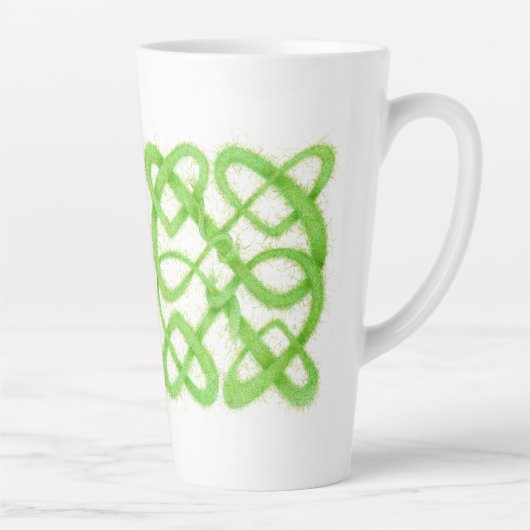 GROENE KELTISCHE KNOOP Tall Latte Mok (Rechts)