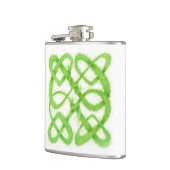 GROENE KELTISCHE KNOOP Vinyl Omwikkelde Fles Heupfles (Links)